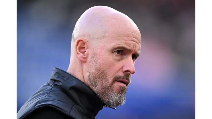 Ten Hag, técnico do Bayer Leverkusen. Foto de Justin Setterfield/Getty Images