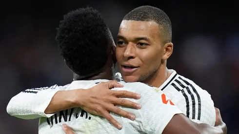 Vini Jr e Mbappé pelo Real Madrid. (Photo by Angel Martinez/Getty Images)
