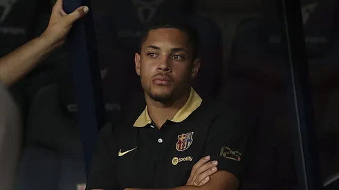 Vitor Roque, de 20 anos, voltou a brilhar no futebol brasileiro e já atrai olhares do Chelsea e de outros clubes da Premier League. (Foto de Eric Alonso/Getty Images)