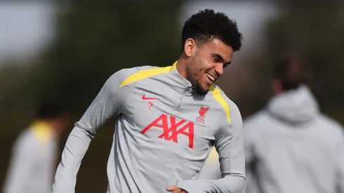 O Liverpool mira Antonio Nusa, jovem ponta norueguês do RB Leipzig, como possível reforço para o ataque após a saída de Luis Díaz. (Foto de Lewis Storey/Getty Images)