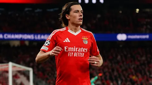 Álvaro Carreras em partida do Benfica. Getty Imagens