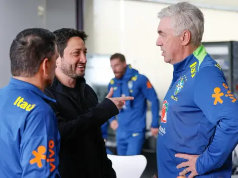 Ancelotti recebe visita de Arthur Elias, da Seleção Brasileira Feminina