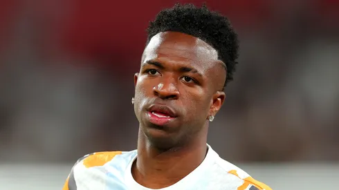Vinicius Junior antes de jogo do Real Madrid