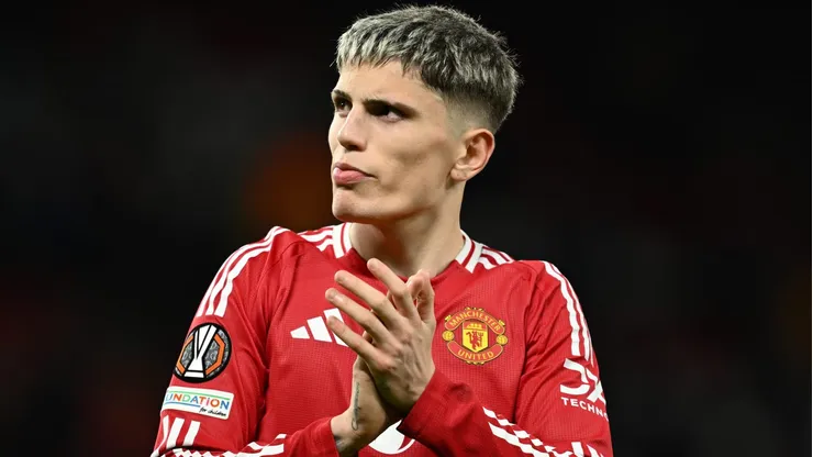 Garnacho, atacante do Manchester United. (Photo by Gareth Copley/Getty Images)