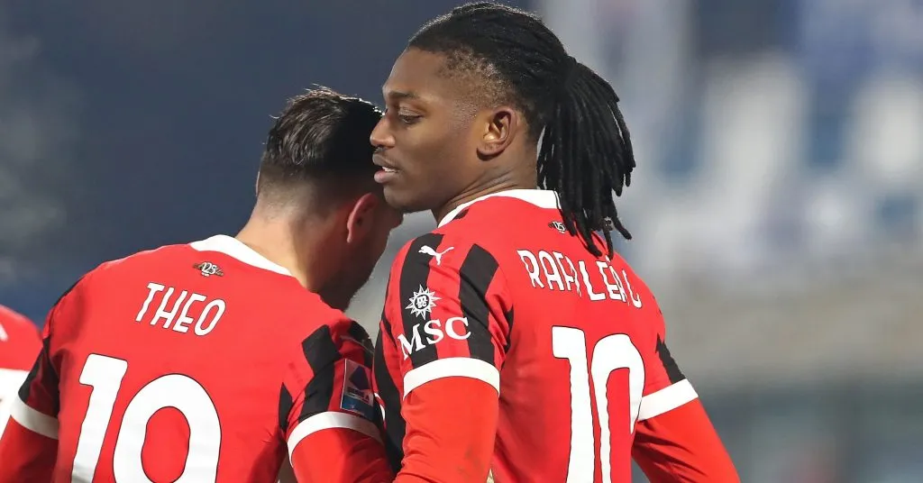 Rafael Leão pelo Milan. (Photo by Marco Luzzani/Getty Images)