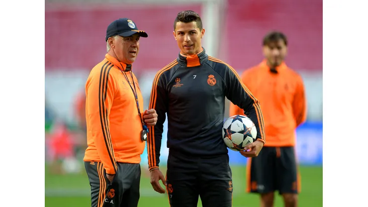 Ancelotti e Cristiano Ronaldo nos tempos de Real Madrid