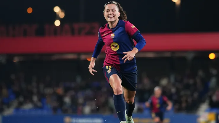 Cláduia Pina, atacante do Barcelona comenta sobre a sua temporada pelo clube espanhol (Photo by Alex Caparros/Getty Images)