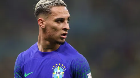 Antony em ação pela Seleção Brasileira. Getty Imagens