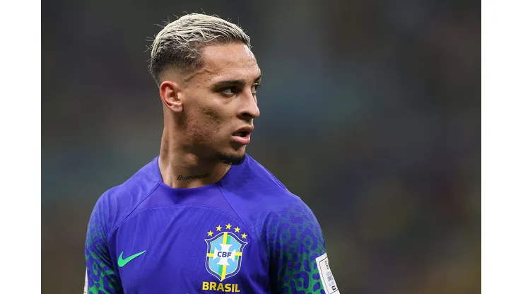 Antony em ação pela Seleção Brasileira. Getty Imagens