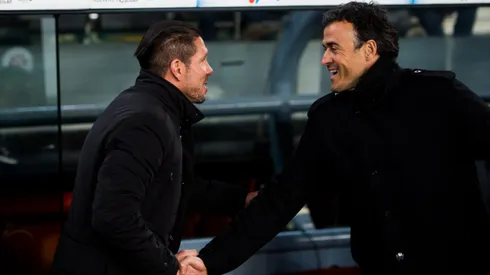 Simeone, técnico do Atlético de Madrid e Luis Enrique, treinador do PSG