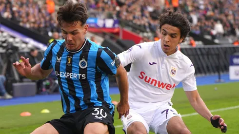 O lateral-esquerdo Ali Maamar, de 20 anos, é o novo alvo de clubes como Paris Saint-Germain e Barcelona após boas atuações pelo Anderlecht e pela seleção marroquina. (Foto de Alex Bierens de HaanGetty Images)