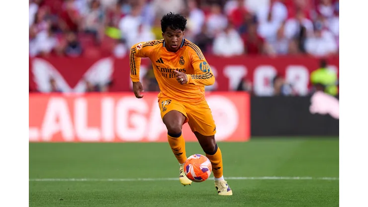 Endrick busca espaço no Real Madrid. Getty Imagens