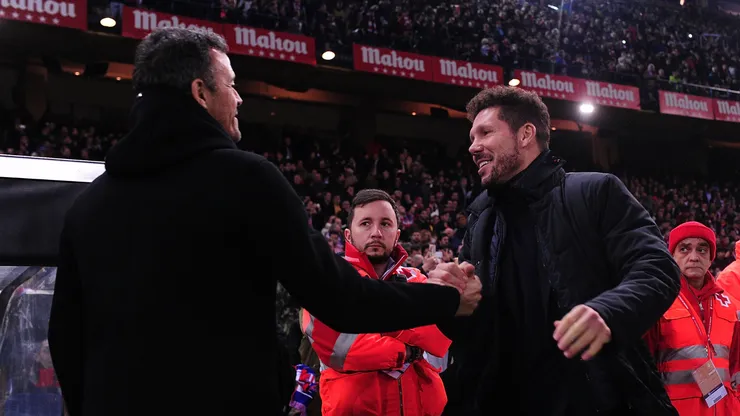 Luis Enrique e Simeone antes de jogo
