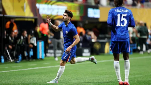 Pedro Neto em jogo do Chelsea no Mundial de Clubes. Foto: Kevin C. Cox