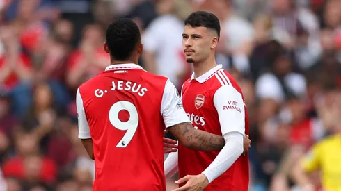 Gabriel Martinelli e Gabriel Jesus, jogadores do Arsenal