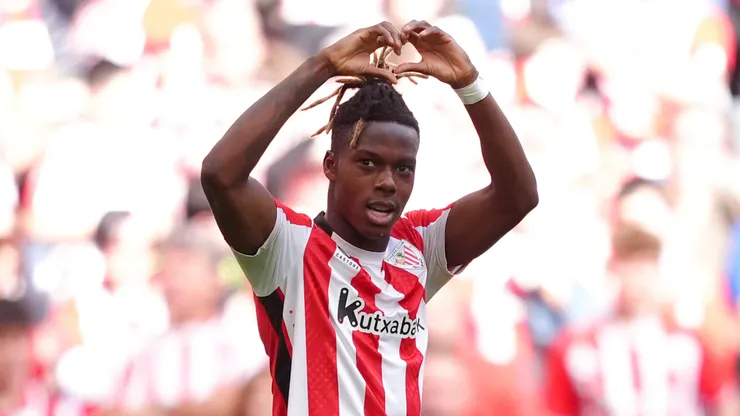 Nico Williams comemora pelo Athletic Bilbao