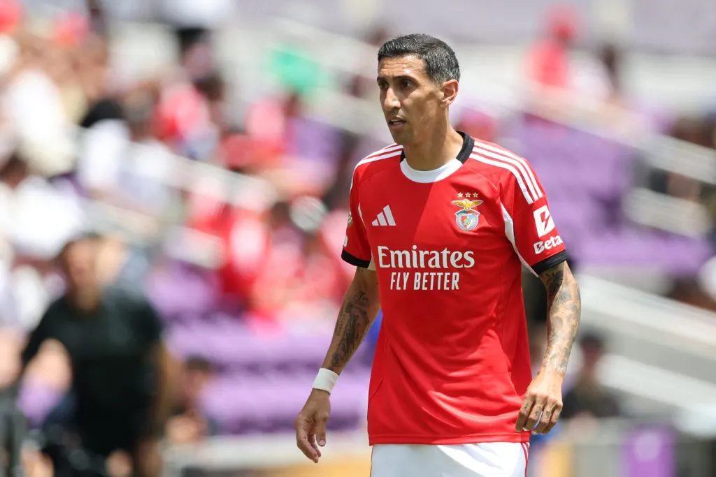 Di María é uma das referências do Benfica no torneio (Photo by Alex Grimm/Getty Images)