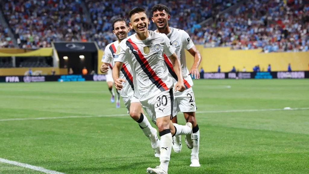 Echeverri comemorando gol diante do Al Ain. Foto: Alex Grimm/Getty Images