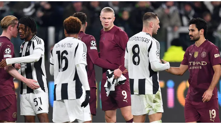 Jogadores do Manchester City e Juventus (Photo by Valerio Pennicino/Getty Images)