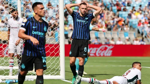Jogadores da Inter lamentando em derrota para o Fluminense. Foto: Michael Reaves