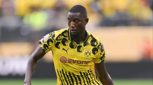 Guirassy em jogo do Borussia Dortmund no Mundial de Clubes. David Ramos/Getty Images