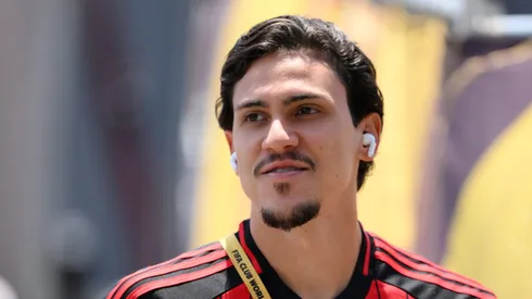 Pedro, atacante do Flamengo, não foi relacionado para a partida. Foto: David Ramos/Getty Images