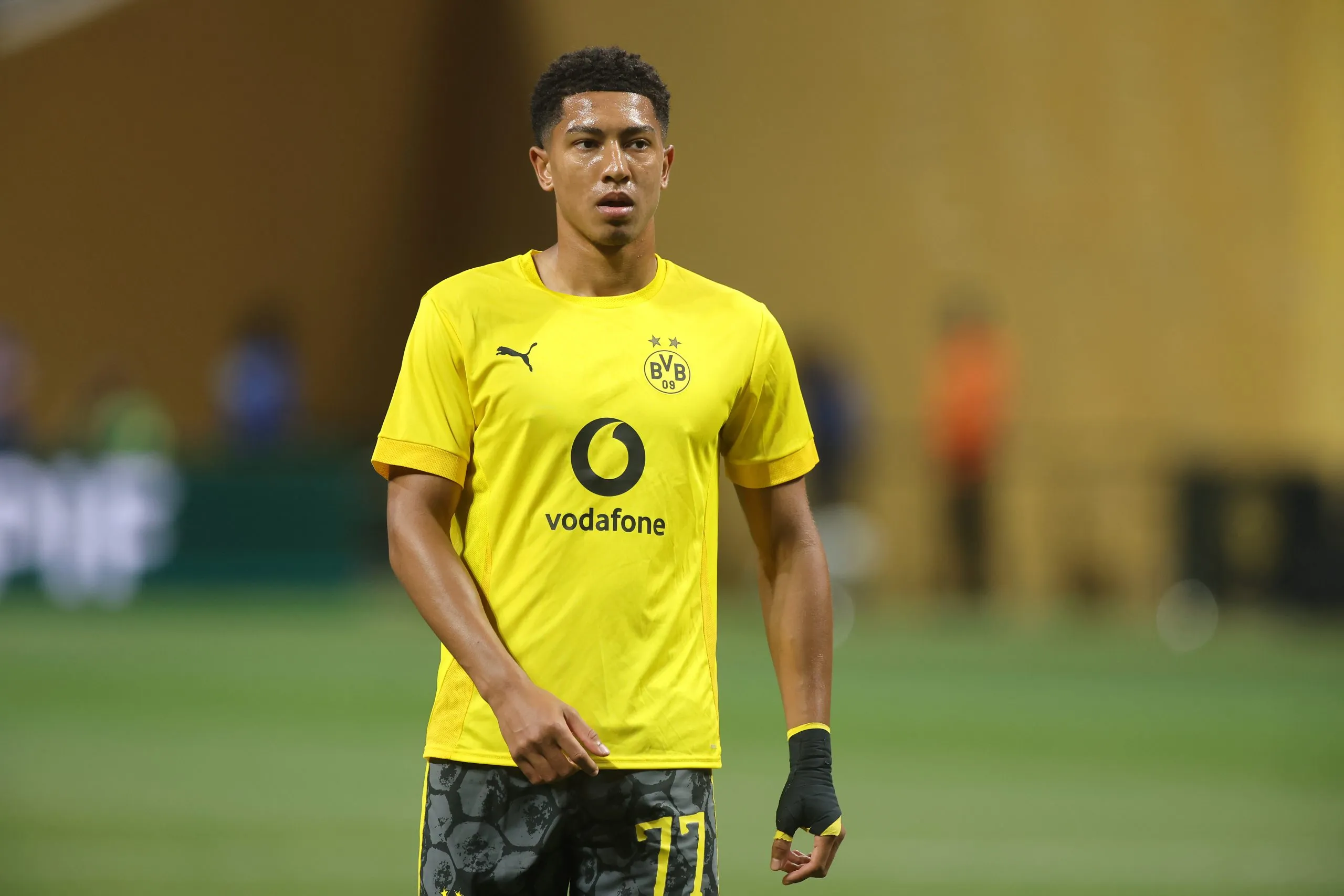 Jobe Bellingham pelo Borussia Dortmund no Mundial de Clubes. (Foto: Alex Grimm/Getty Images)