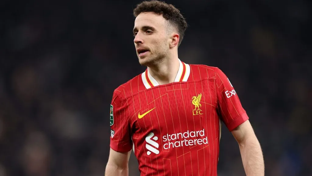 Diogo Jota em ação com o Liverpool (Photo by Julian Finney/Getty Images)