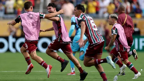 Jogadores do Fluminense comemorando. Foto: Buda Mendes/Getty Images