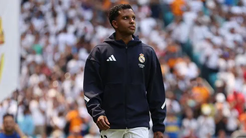 Rodrygo antes de partida do Real Madrid