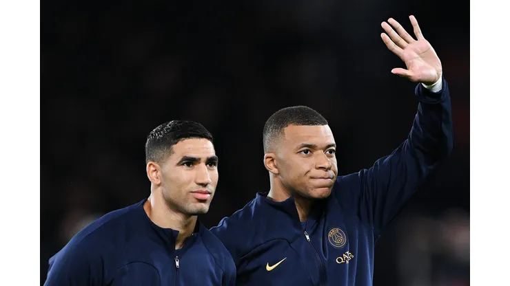 Hakimi e Mbappé quando atuavam pelo PSG