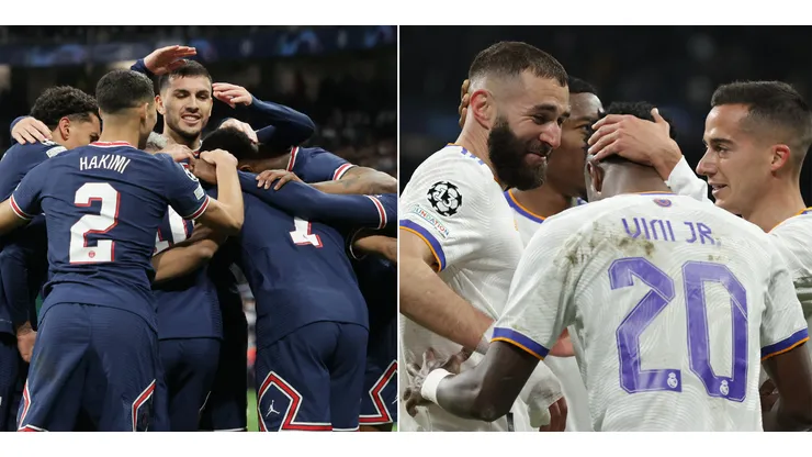 jogadores do psg e jogadores do real madrid (Photo by Gonzalo Arroyo Moreno/Getty Images)