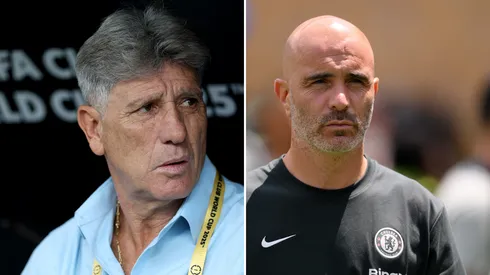 Renato Gaúcho, técnico do Fluminense, e Maresca, técnico do Chelsea. Fotos: Buda Mendes e David Ramos