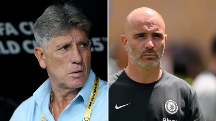 Renato Gaúcho, técnico do Fluminense, e Maresca, técnico do Chelsea. Fotos: Buda Mendes e David Ramos