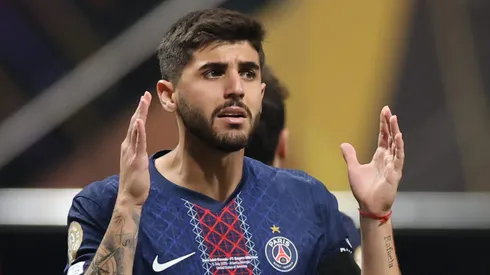 Beraldo em jogo do PSG. Jogador pode estar a caminho da Premier League. Foto: Alex Grimm/Getty Images