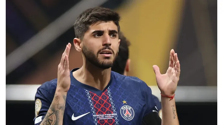 Beraldo em jogo do PSG. Jogador pode estar a caminho da Premier League. Foto: Alex Grimm/Getty Images