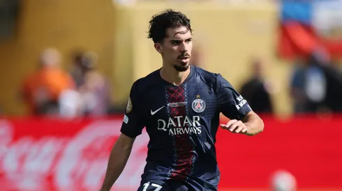Em coletiva, Vitinha revelou sua admiração por Luka Modric e apontou o espírito coletivo como pilar do sucesso do PSG na temporada. (Photo by Alex Grimm/Getty Images)