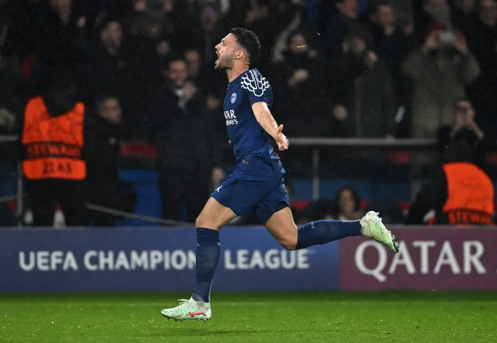 Gonçalo Ramos em ação com o PSG (Photo by Mike Hewitt/Getty Images)