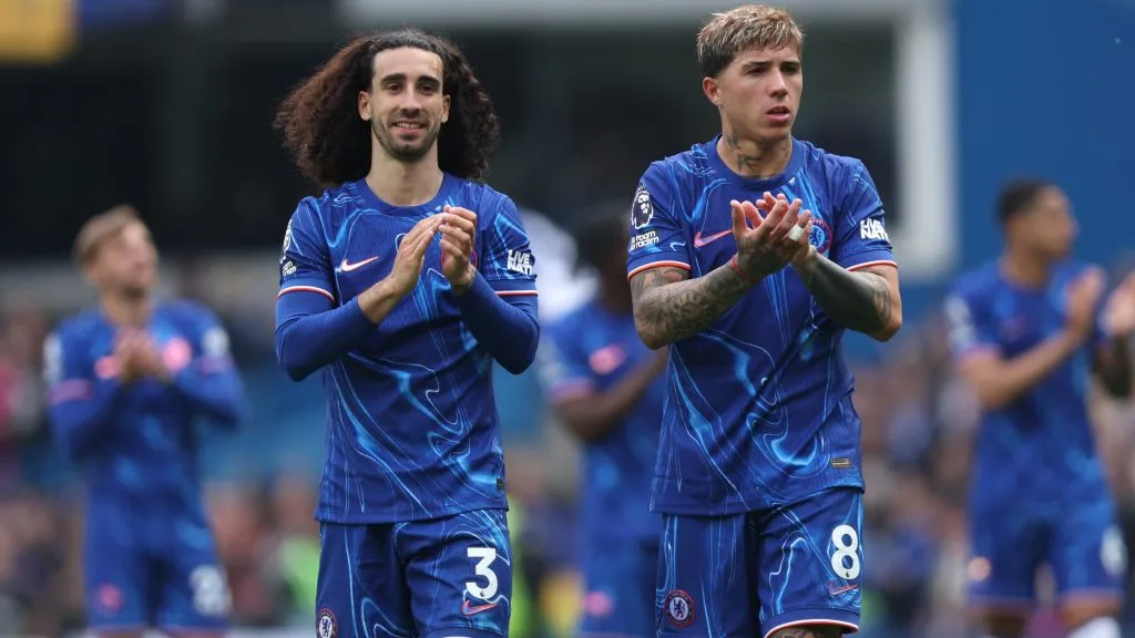 Marc Cucurella e Enzo Fernández. Foto: Ryan Hiscott/Getty Images