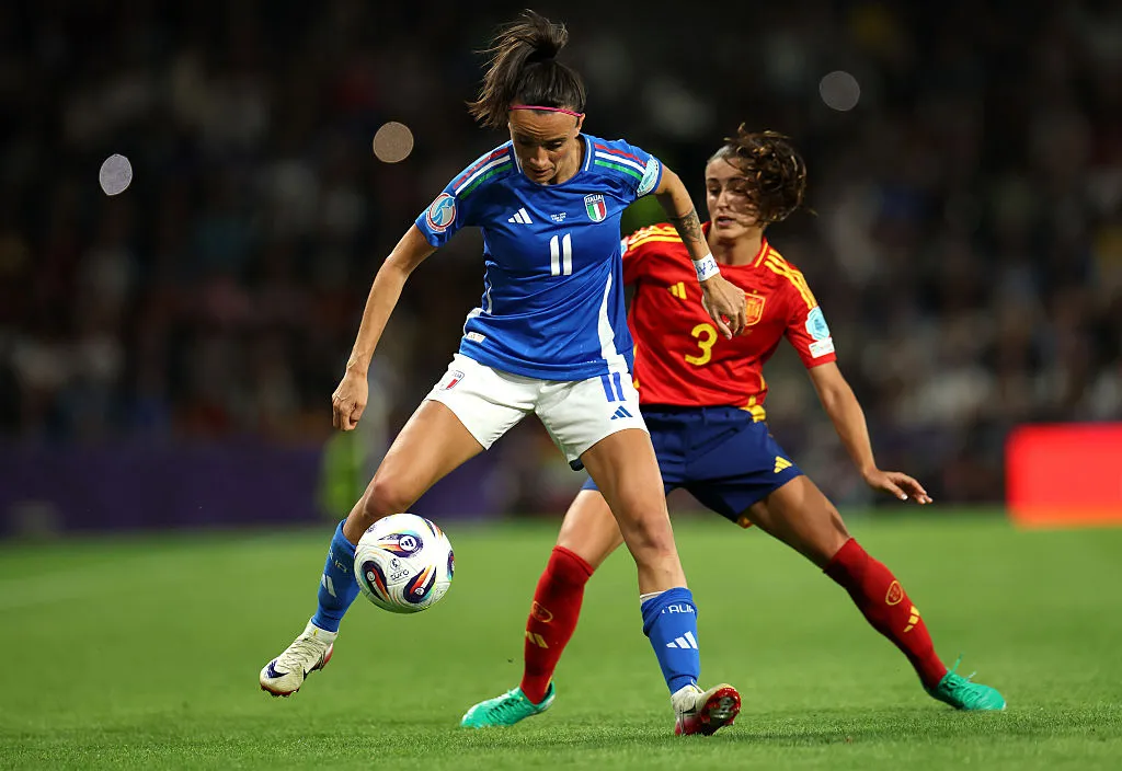Jana Fernandez atuando pela seleção da Espanha (Photo by Eddie Keogh/Getty Images)
