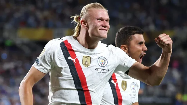 Haaland em ação com o Manchester City (Photo by Francois Nel/Getty Images)