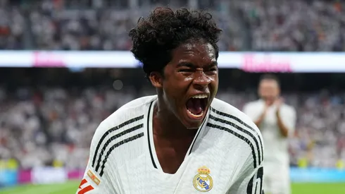 Endrick comemora gol pelo Real Madrid (Photo by Angel Martinez/Getty Images)