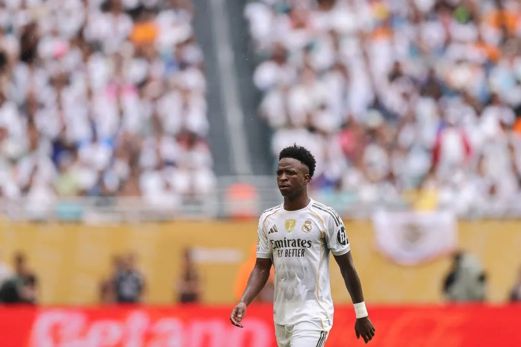 Vinicius Jr em ação pelo Real Madrid no Mundial de Clubes. (Photo by Michael Reaves/Getty Images)
