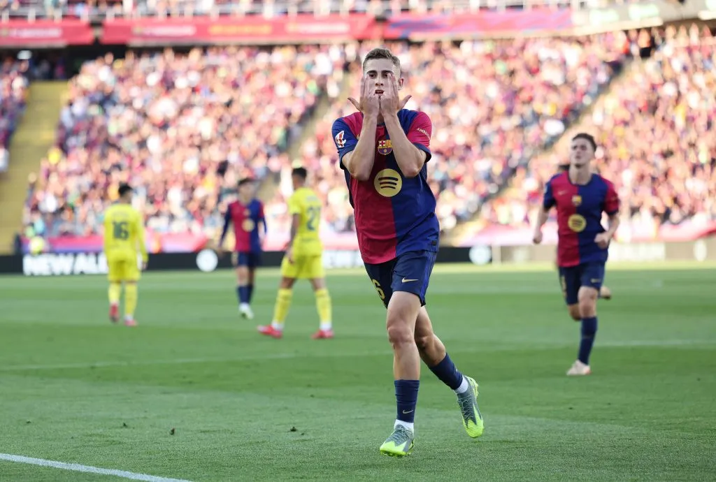 Fermín Lopez pelo Barcelona. (Photo by Judit Cartiel/Getty Images)