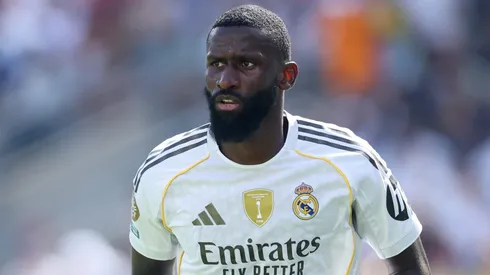 Rüdiger, do Real Madrid, é o adversário mais difícil para Jamal Musiala. (Alex Grimm/Getty Images)