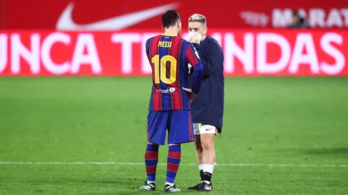 Lionel Messi com a camisa 10 do Barcelona