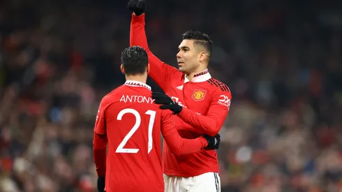 Antony e Casemiro quando atuavam juntos no United
