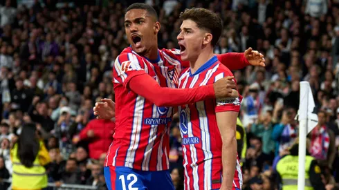 Julián Álvarez e Samu Lino juntos no Atlético de Madrid. Foto: Angel Martinez