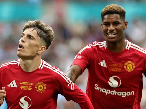 Garnacho comemora ida de Rashford para o Barcelona