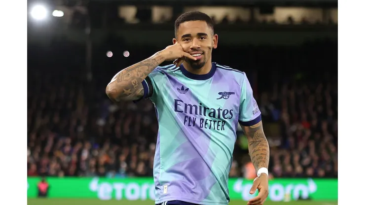 Gabriel Jesus, atacante do Arsenal. Foto: Alex Pantling/Getty Images